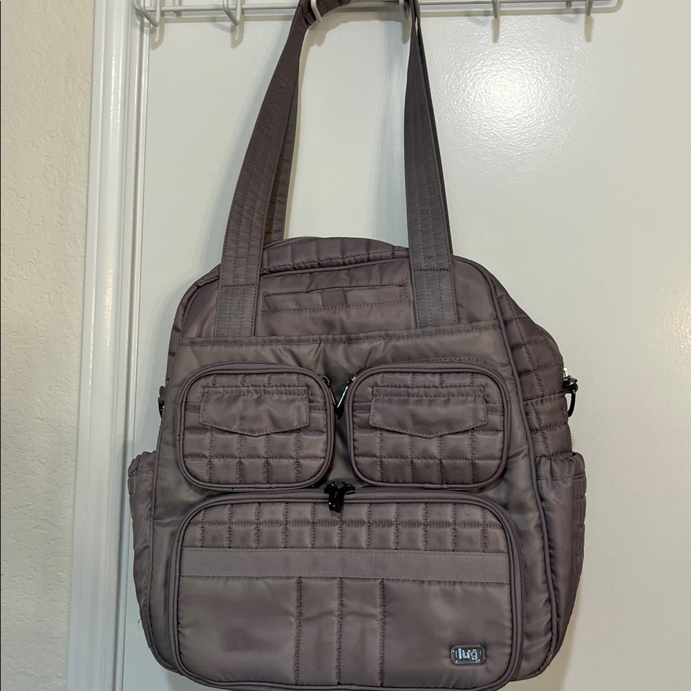 Lug Quilted Tote in Elegant Gray